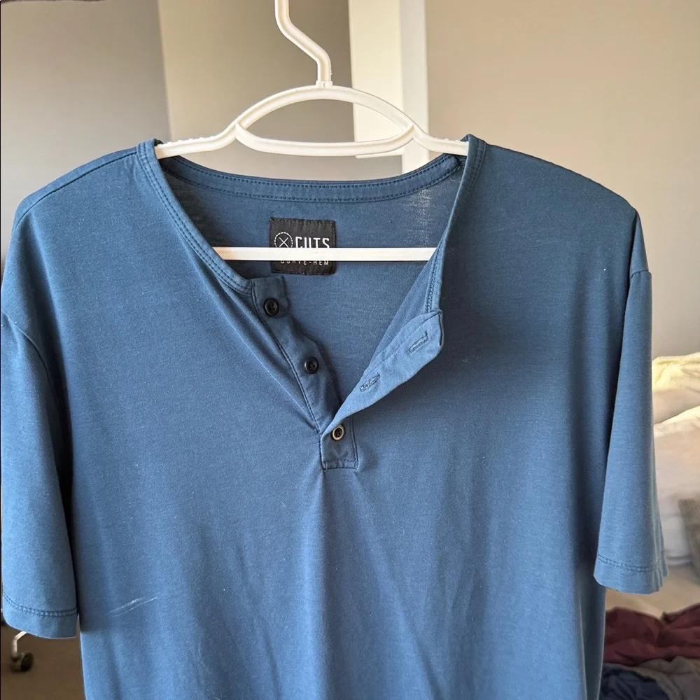 Cuts Clothing Slate Blue Short Sleeve Tee - Picture 3 of 4